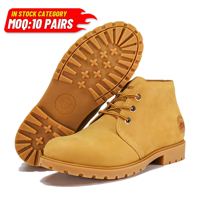 Botas casuais confortáveis ​​de couro nobuck de borracha completa