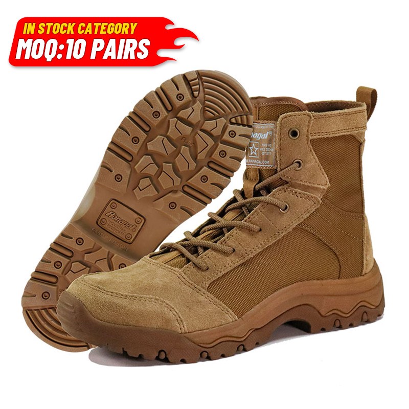 Botas táticas de deserto de borracha de tecido Cordura