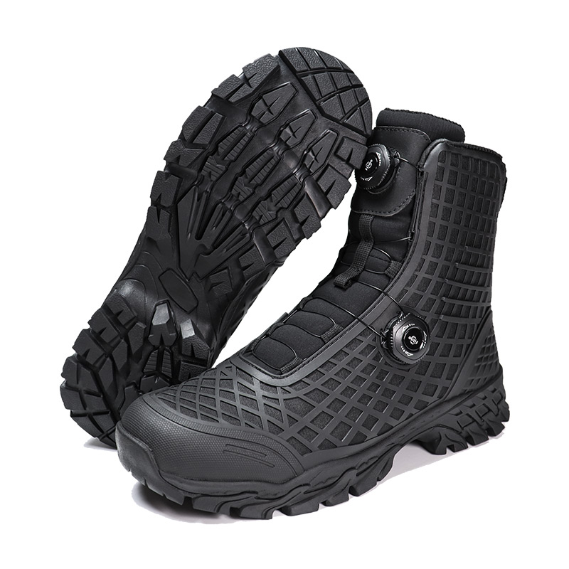 Botas de combate com sistema de fixação dupla