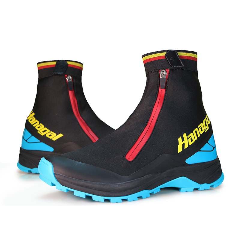 Botas casuais de malha elástica superior respirável de borracha BK