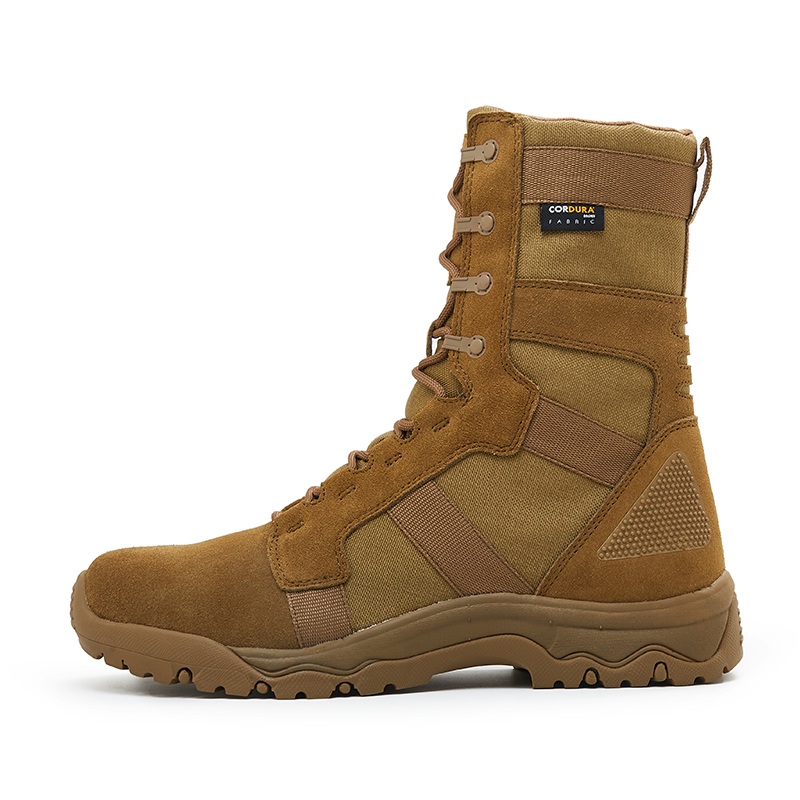 Botas táticas de deserto de Cordura de couro de camurça